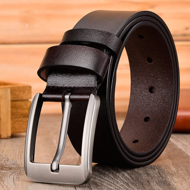 JIFANPAUL leather men's belt classic pin buckle design fashion modern youth jeans decorative high quality new belt free shipping