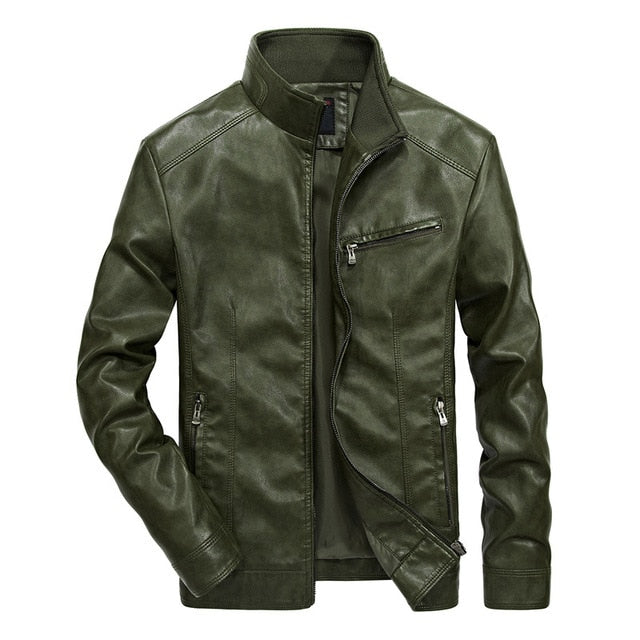 Mountainskin Men's Leather Jackets Stand Collar PU Coat Male Motorcycle Leather Jacket Casual Slim Mens Brand Clothing 5XL SA521