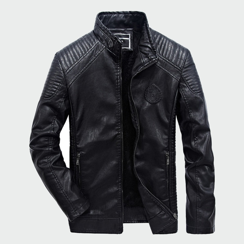 Men's Leather Jackets Autumn Winter PU Coat Men Plus Velvet Outerwear Biker Motorcycle Male Jacket Mens Brand Clothing 6XL ML002