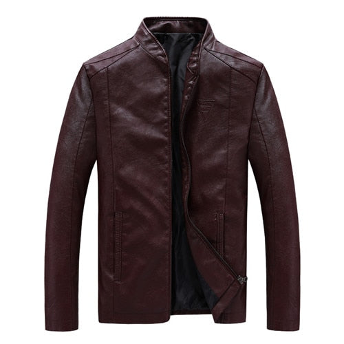 UNCO&BOROR plus size M~7XL 8XL Men's PU Jackets Coats Motorcycle Leather Jackets Men Autumn Leather Clothing Male Casual Coats