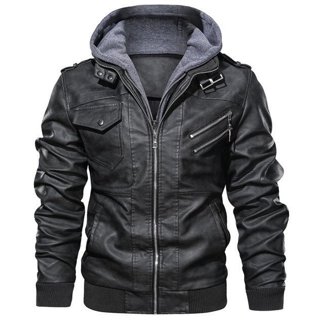Men's Leather Jackets Autumn New Casual Motorcycle PU Jacket Leather Coats Men Faux Jacket Mens Brand Clothing ML212